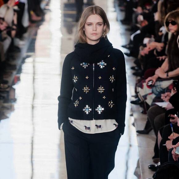 Tory Burch Fall 2014 Runway Embellished Bomber Jacket – Size 4 - Picture 2 of 8